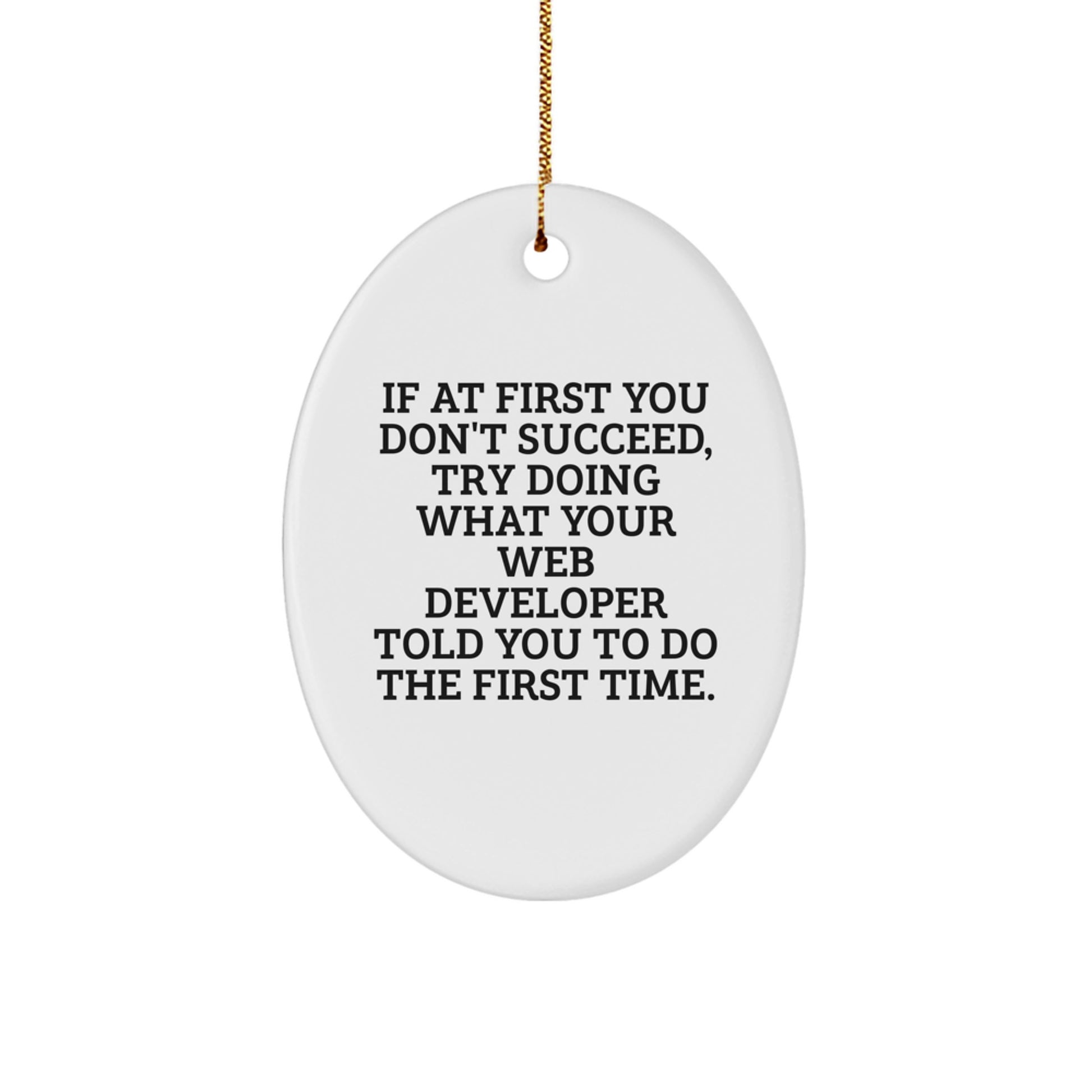 Playful Web Developer Christmas Ornament for Friends Gift - Image 1