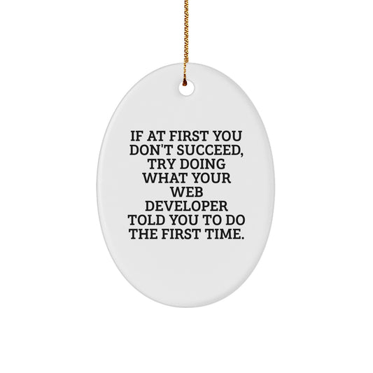 Playful Web Developer Christmas Ornament for Friends Gift - Image 1