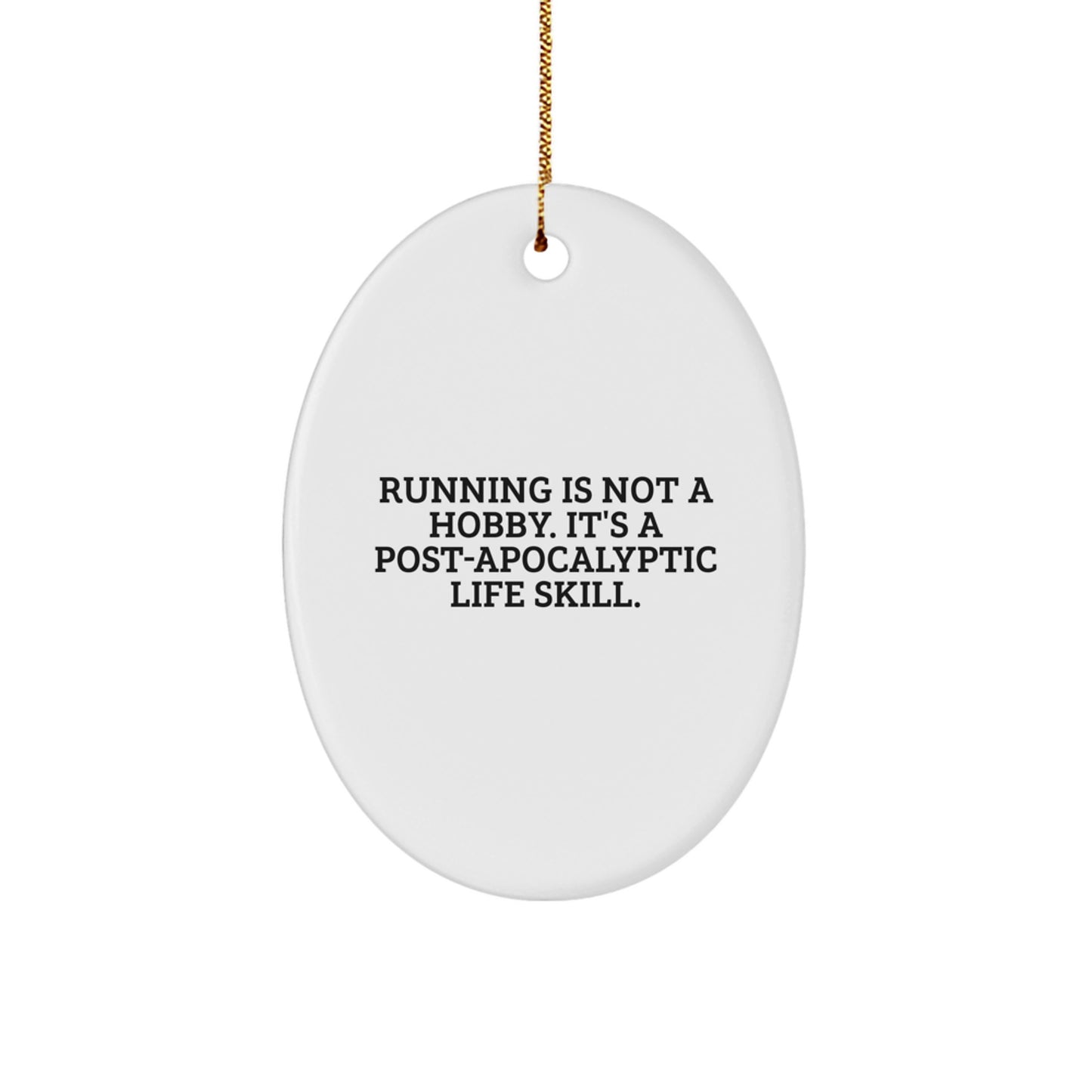 Christmas Gift for Her Running Ornament Present – 'Running Is Not A - Image 1