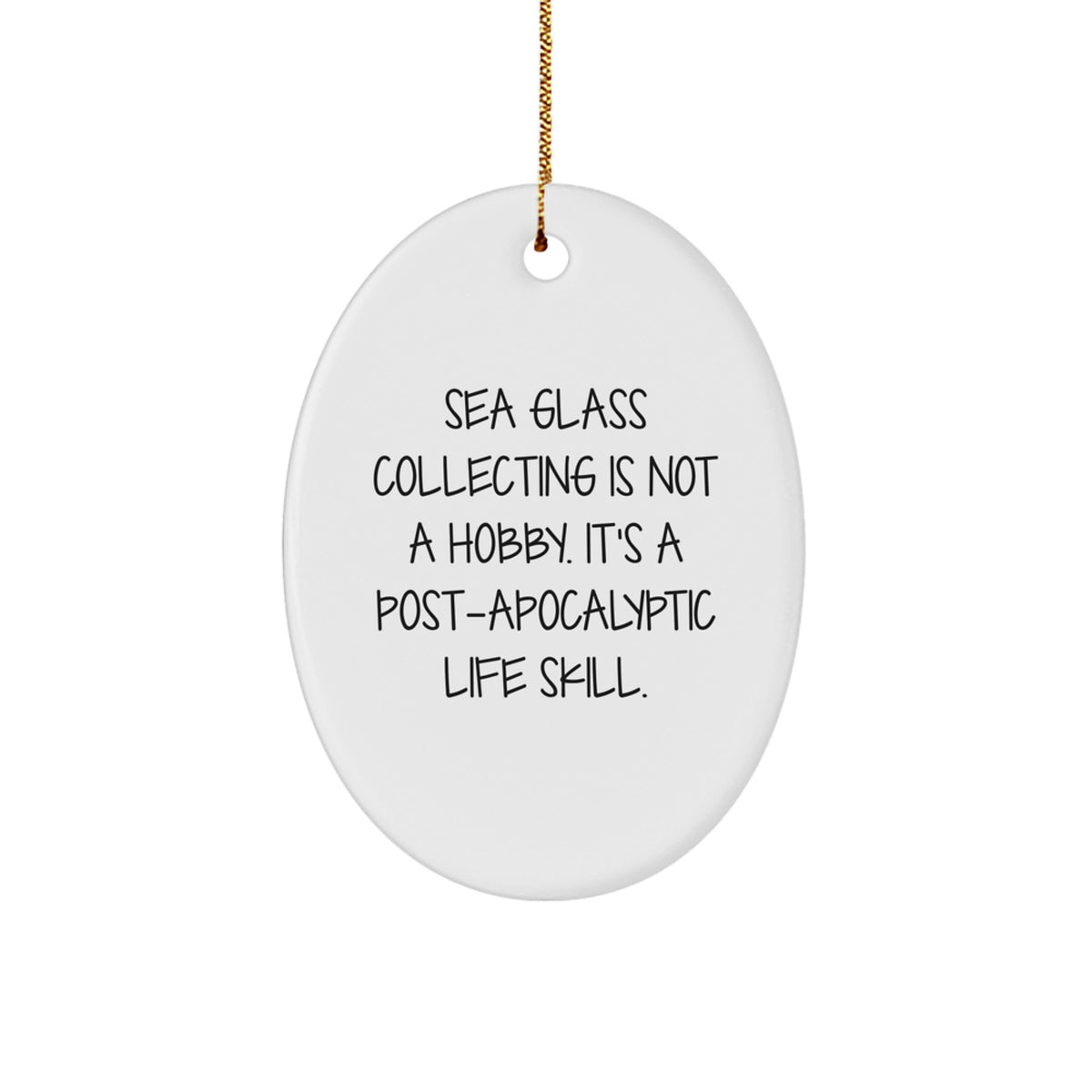 Sea Glass Keepsake Christmas Ornament for Him Gift - Image 1
