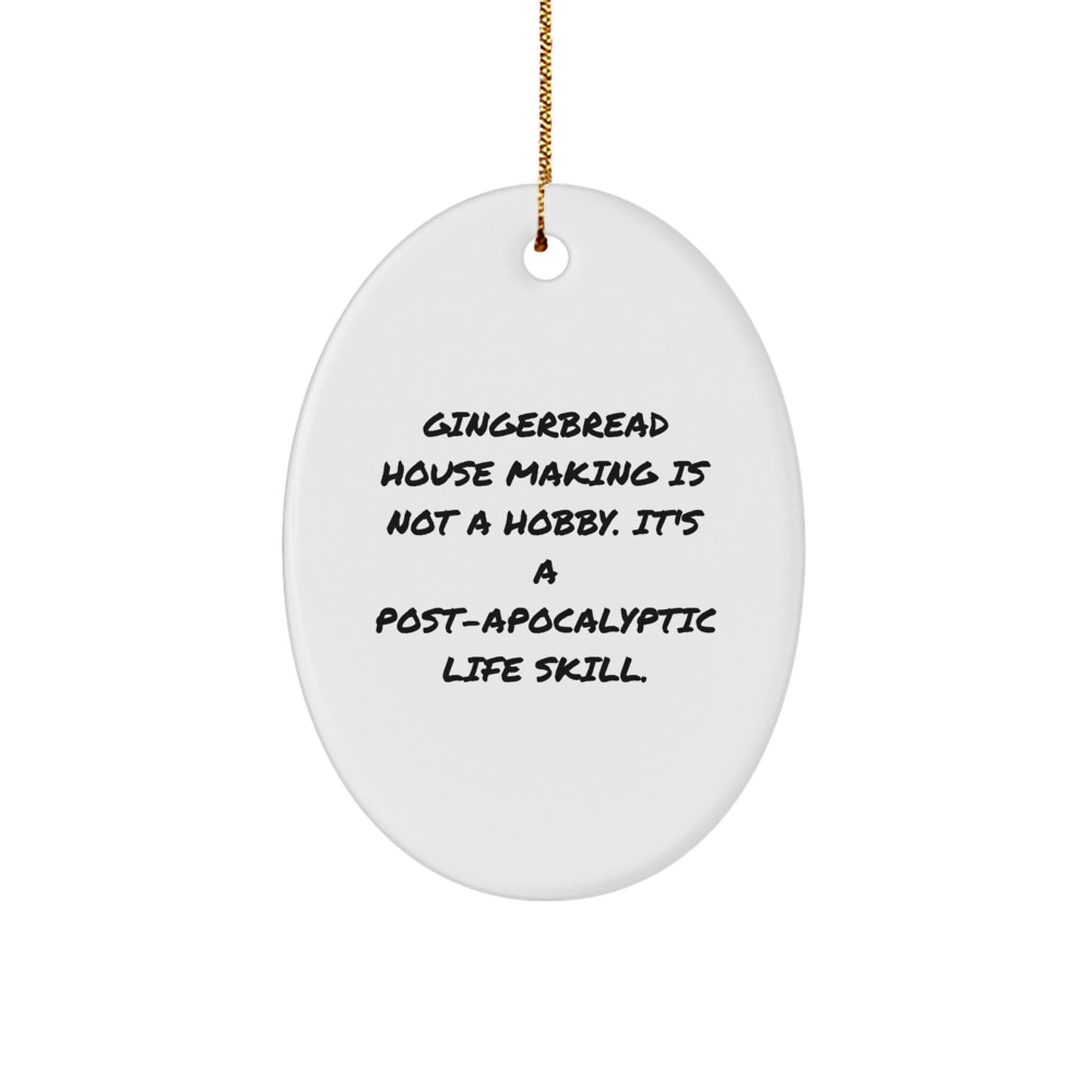 Gingerbread House Making Novelty Christmas Ornament for Friends Gift - Image 1