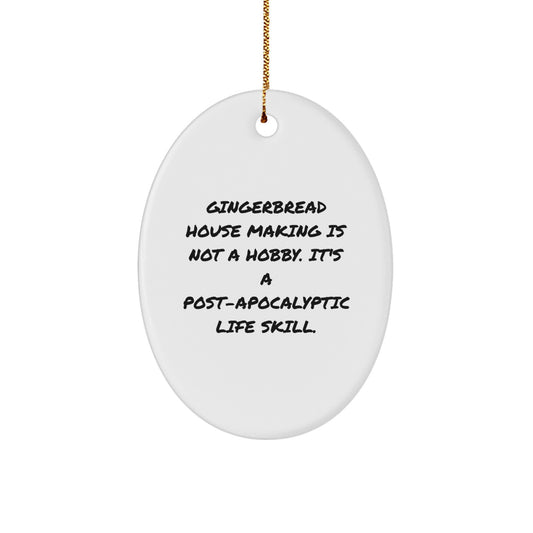 Gingerbread House Making Novelty Christmas Ornament for Friends Gift - Image 1