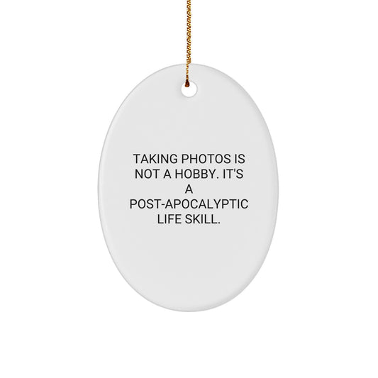 Sassy Novelty Taking Photos Christmas Ornament for Friends Gift - Image 1