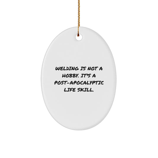 Welding Keepsake Christmas Ornament for Him Gift - Durable MDF With Gold - Image 1