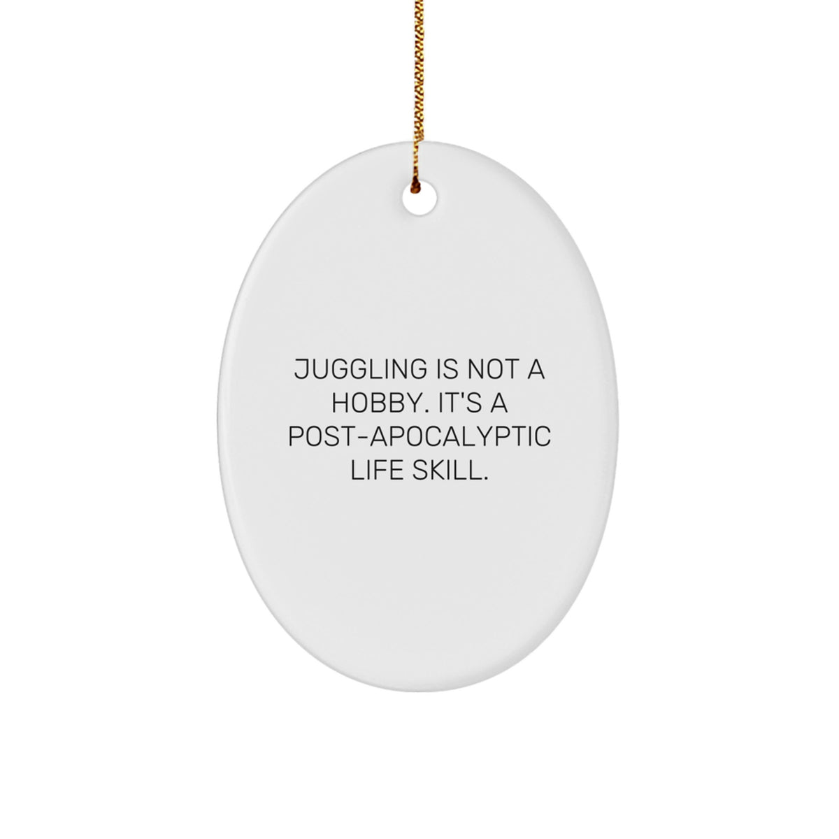 Humorous Juggling Christmas Ornament Novelty Gift for Friends - Image 1