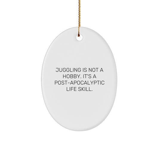 Humorous Juggling Christmas Ornament Novelty Gift for Friends - Image 1