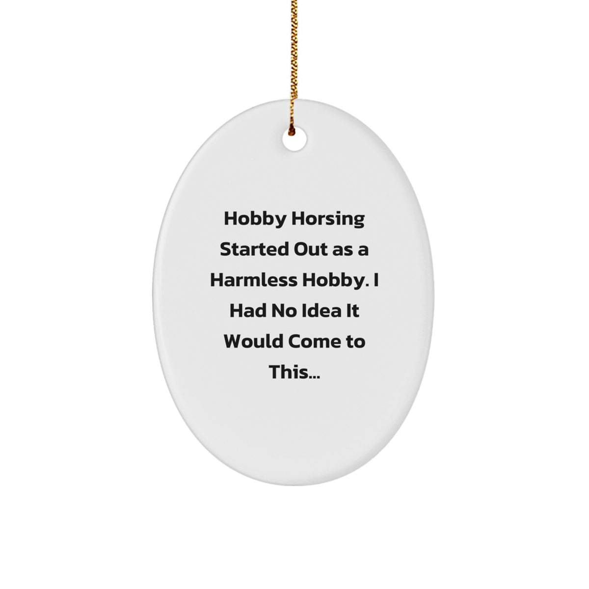 Hobby Horsing Keepsake Christmas Ornament for Him Gift Brightly Printed - Image 1