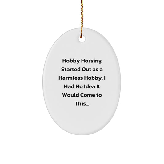 Hobby Horsing Keepsake Christmas Ornament for Him Gift Brightly Printed - Image 1