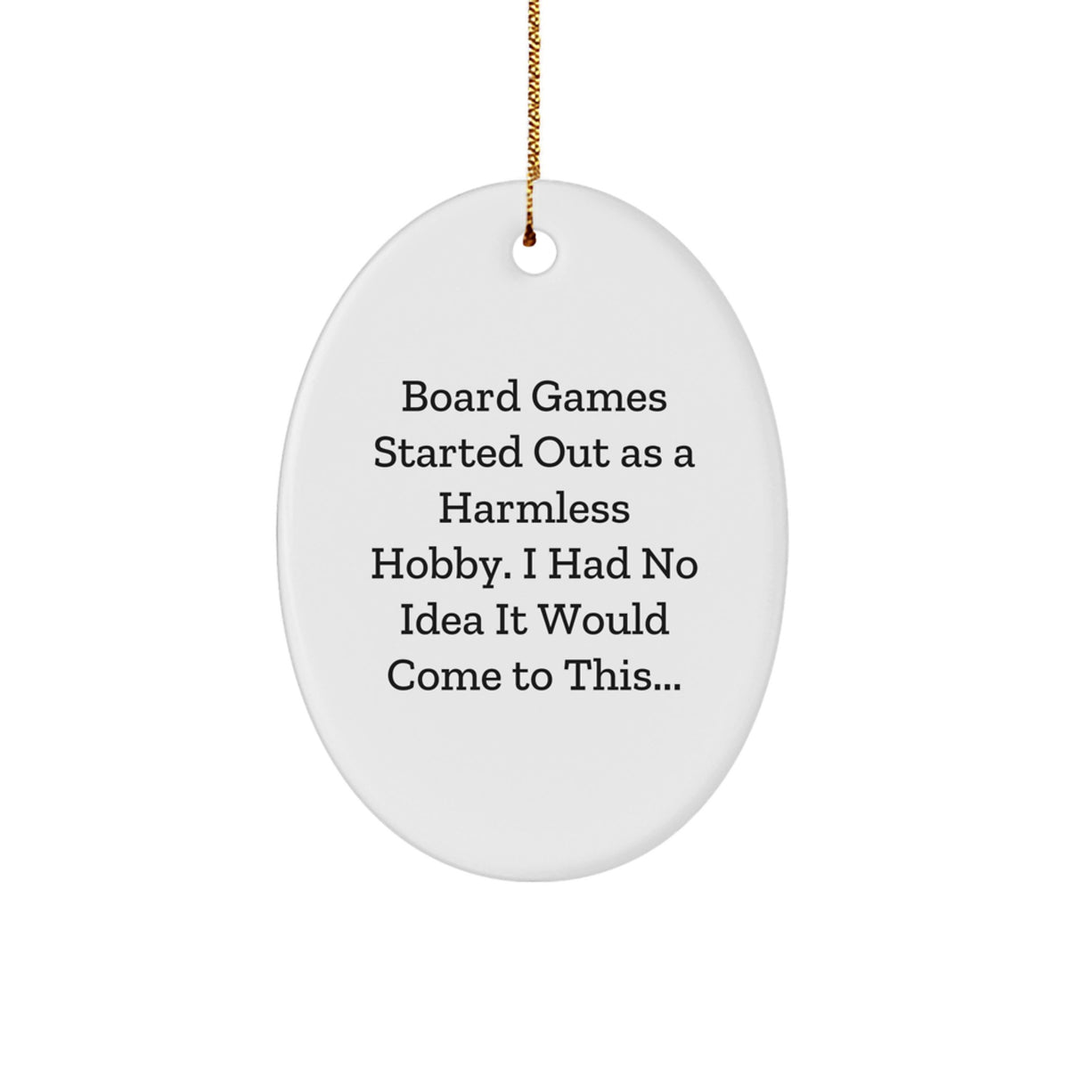 Oval Board Games Keepsake Ornament for Coworkers Idea Christmas Gift - Image 1