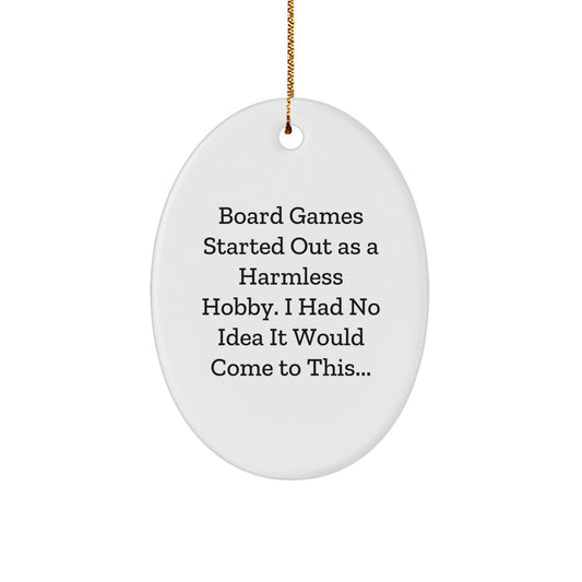 Oval Board Games Keepsake Ornament for Coworkers Idea Christmas Gift - Image 1
