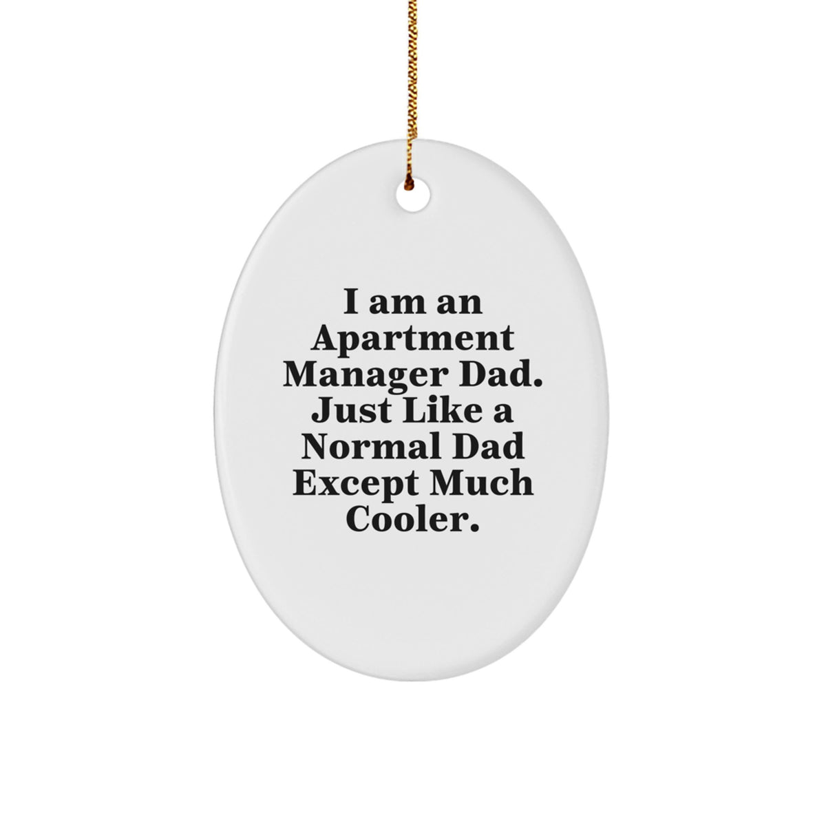 Apartment Manager Keepsake Christmas Ornament for Him Gift - Image 1