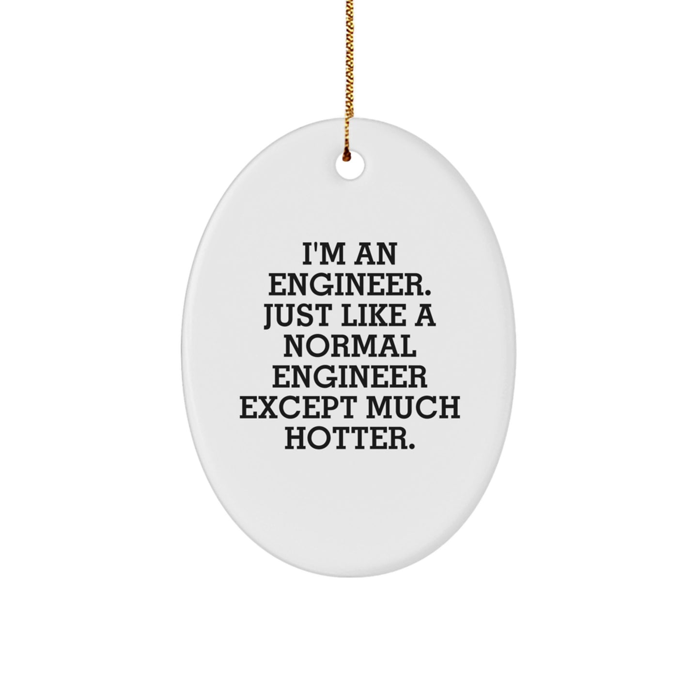 Funny Engineer Oval Ornament Gifts from Friends and Family for Engineer Christmas Season - Image 1