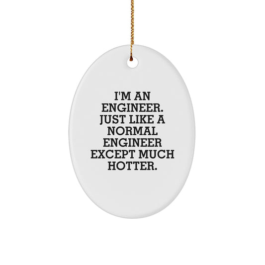 Funny Engineer Oval Ornament Gifts from Friends and Family for Engineer Christmas Season - Image 1