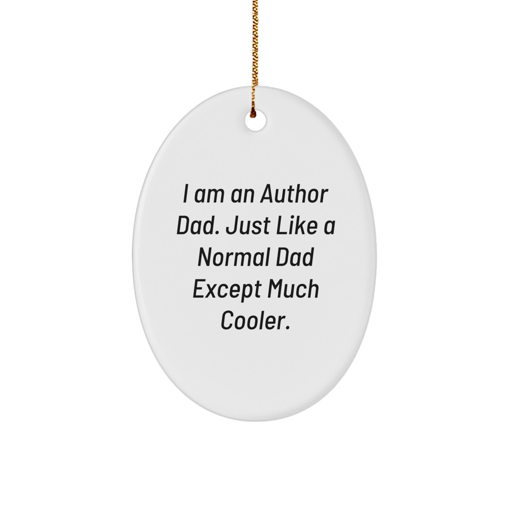 Author Dad Keepsake Christmas Ornament for Him Gift - Image 1