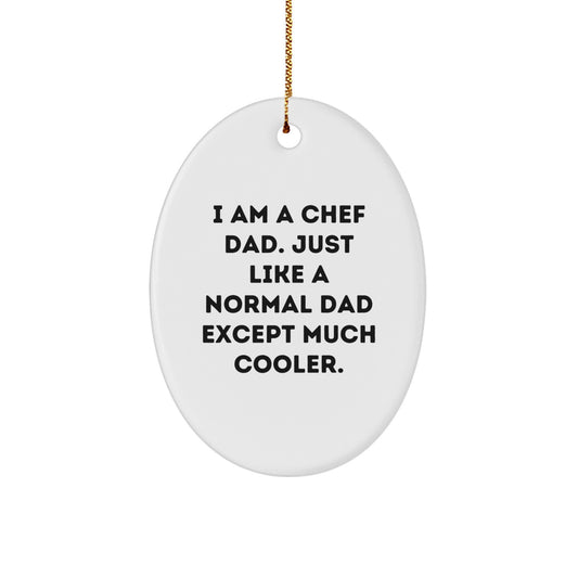 Chef Dad Christmas Ornament for Her Present Gift - Holiday Surprise - Image 1