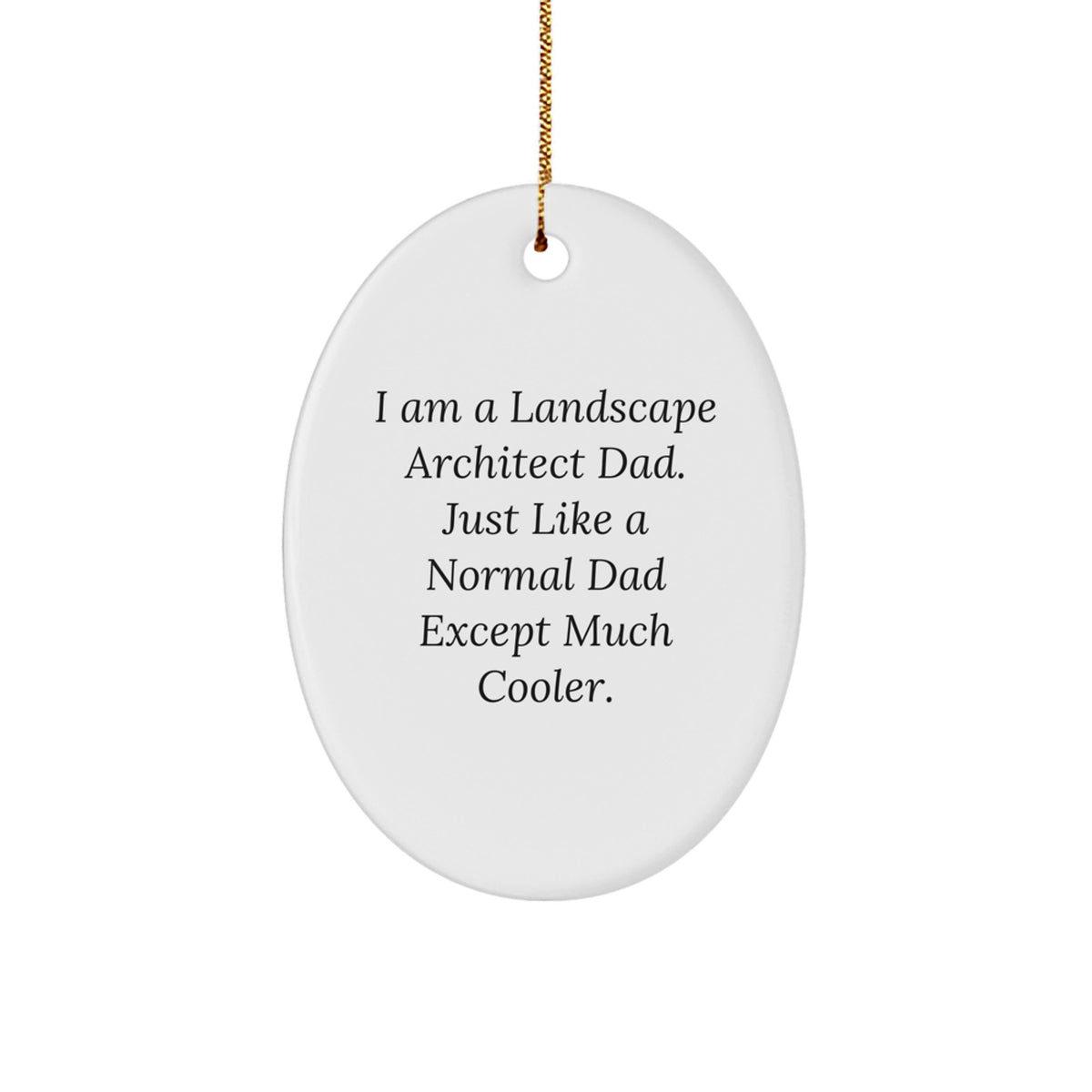 Witty Christmas Ornament Gift for Friends - Landscape Architect Dad - Image 1