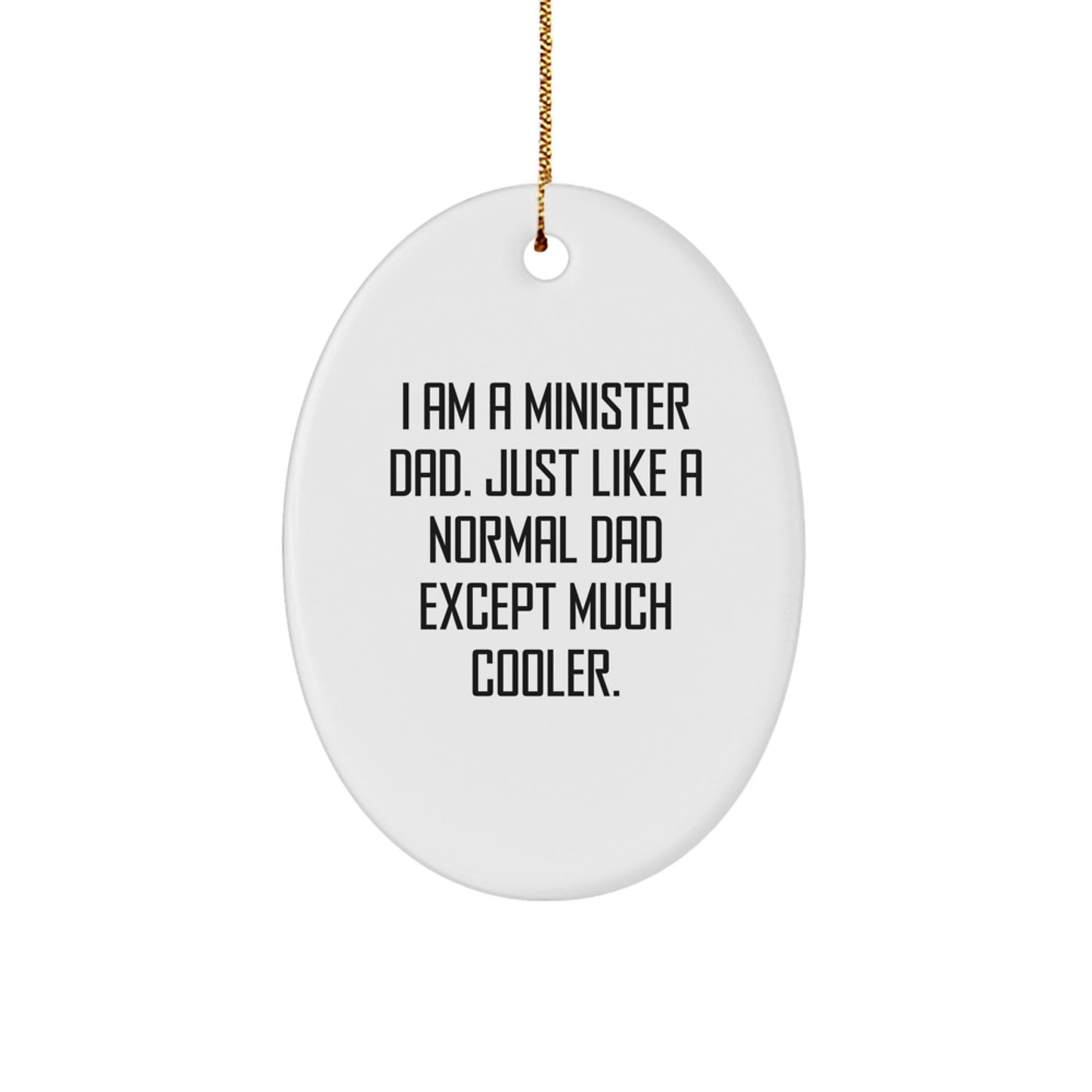 Christmas Gift for Her Minister Oval Ornament Present - Image 1