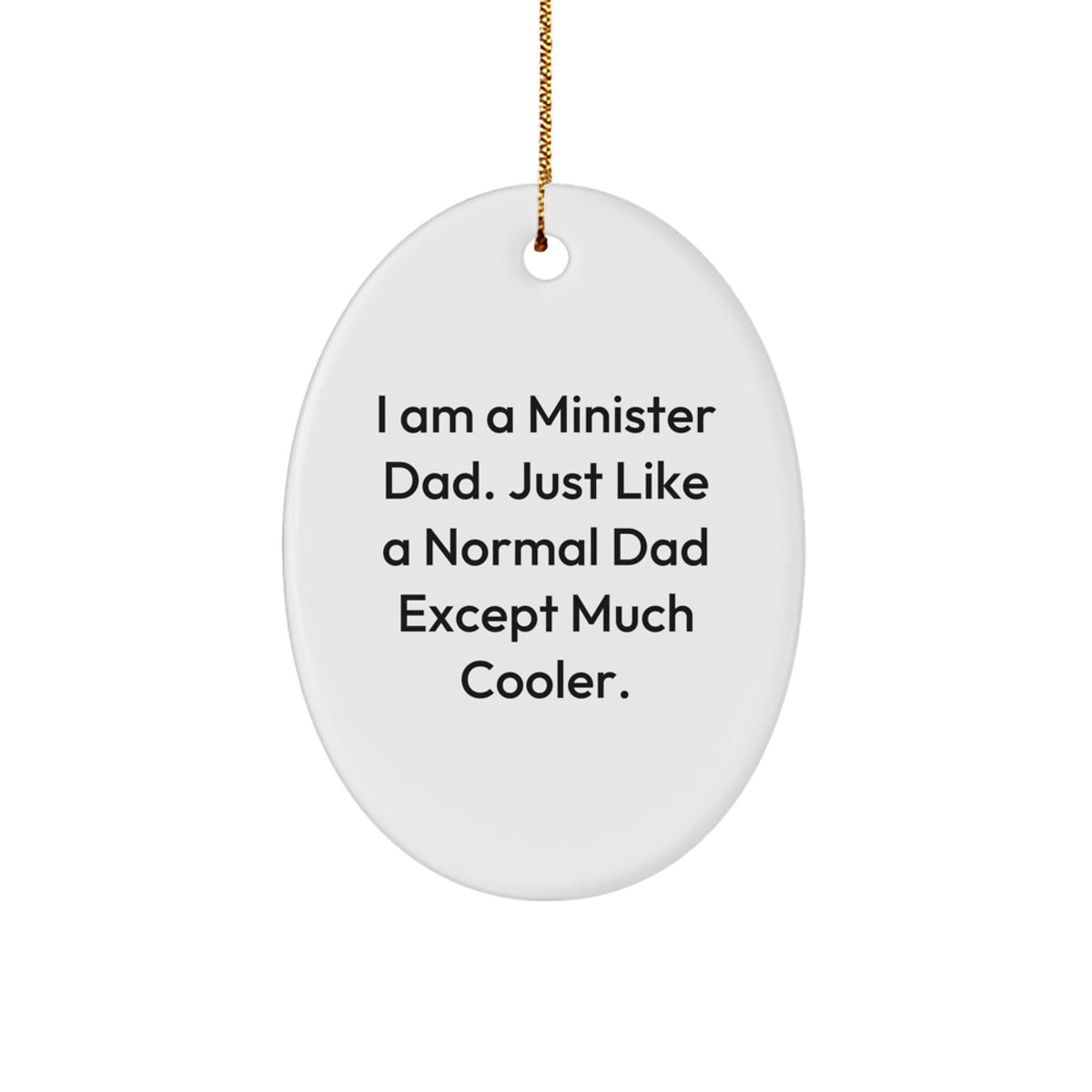 Minister Dad Christmas Ornament Keepsake for Him Gift - Image 1