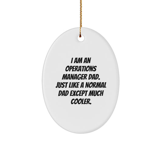 Christmas Gift for Her Operations Manager Dad Ornament Present - Image 1
