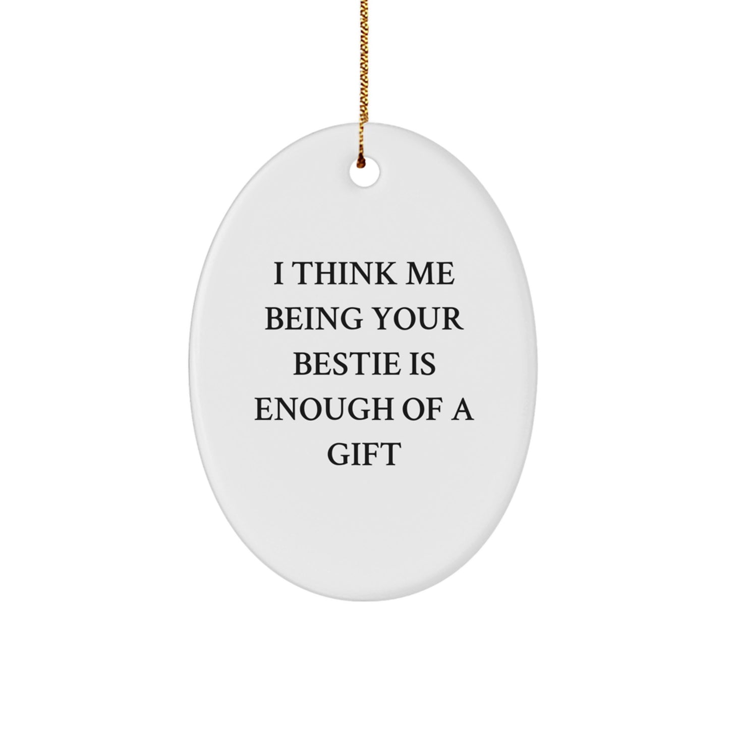 Bestie Keepsake Durable MDF Vibrant Christmas Ornament for Him Gift - Image 1