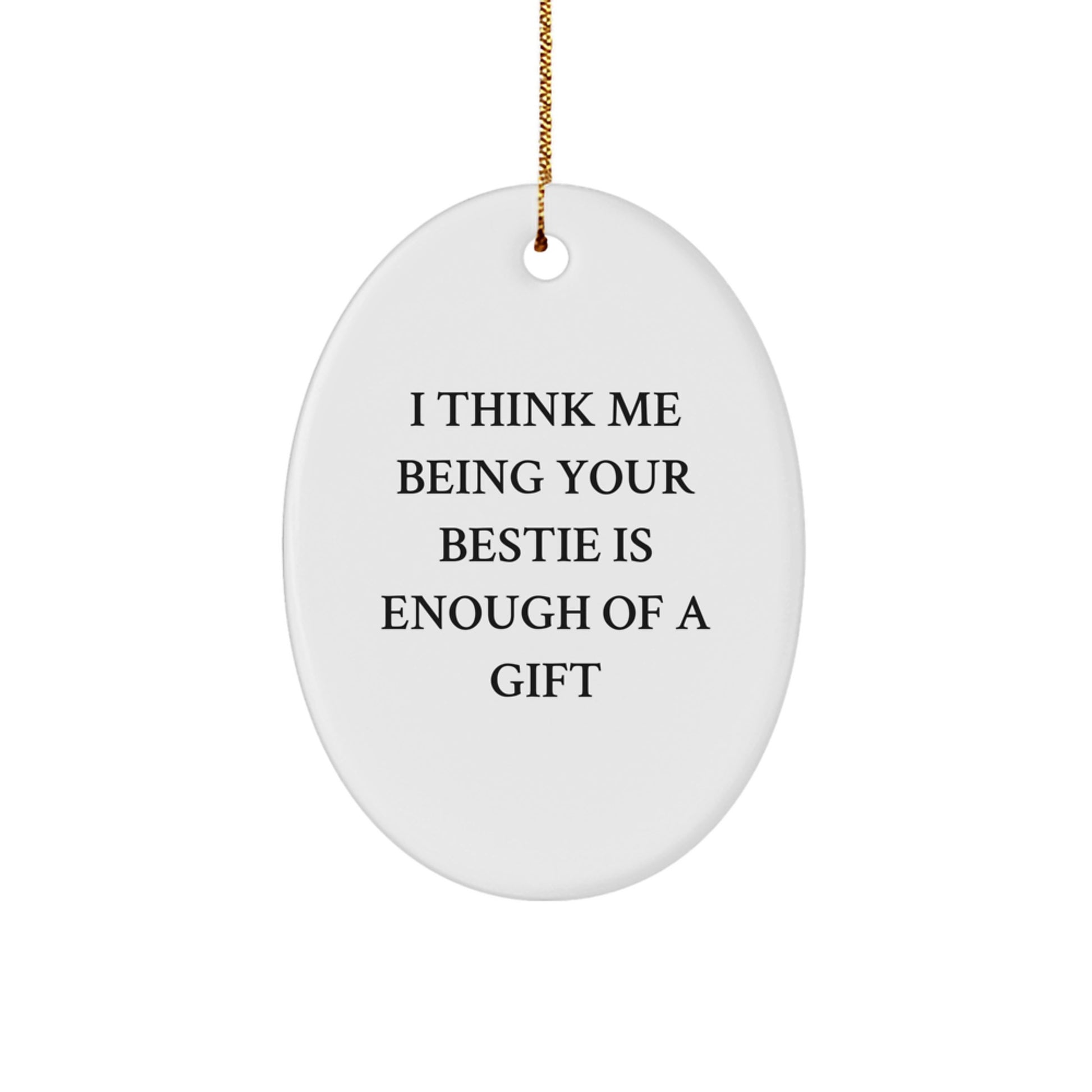 Bestie Keepsake Durable MDF Vibrant Christmas Ornament for Him Gift - Image 1