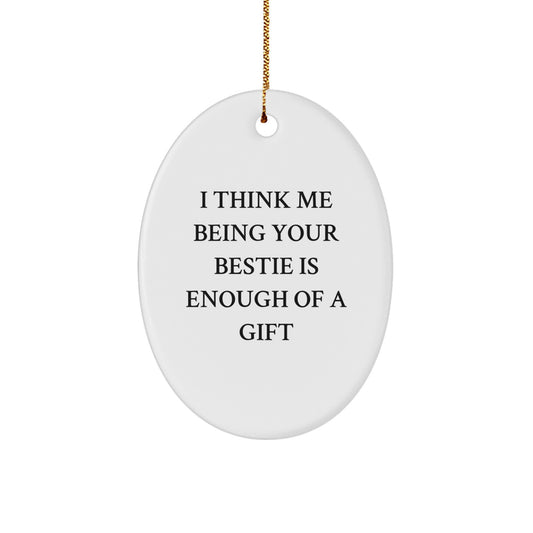 Bestie Keepsake Durable MDF Vibrant Christmas Ornament for Him Gift - Image 1