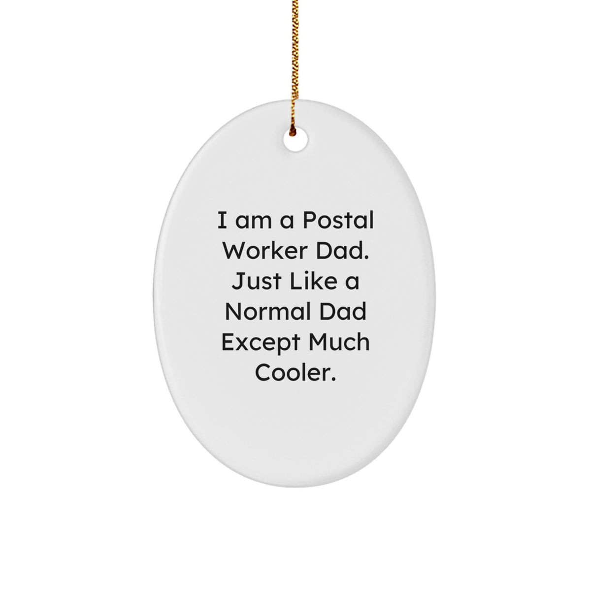Postal Worker Dad Keepsake Vibrant Christmas Ornament for Him Gift - Image 1