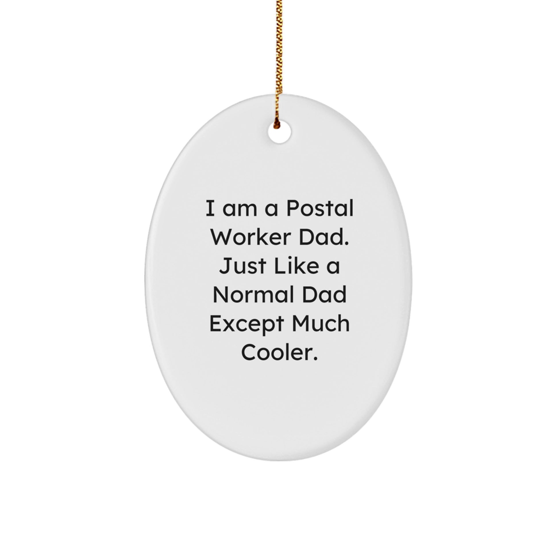 Postal Worker Dad Keepsake Vibrant Christmas Ornament for Him Gift - Image 1