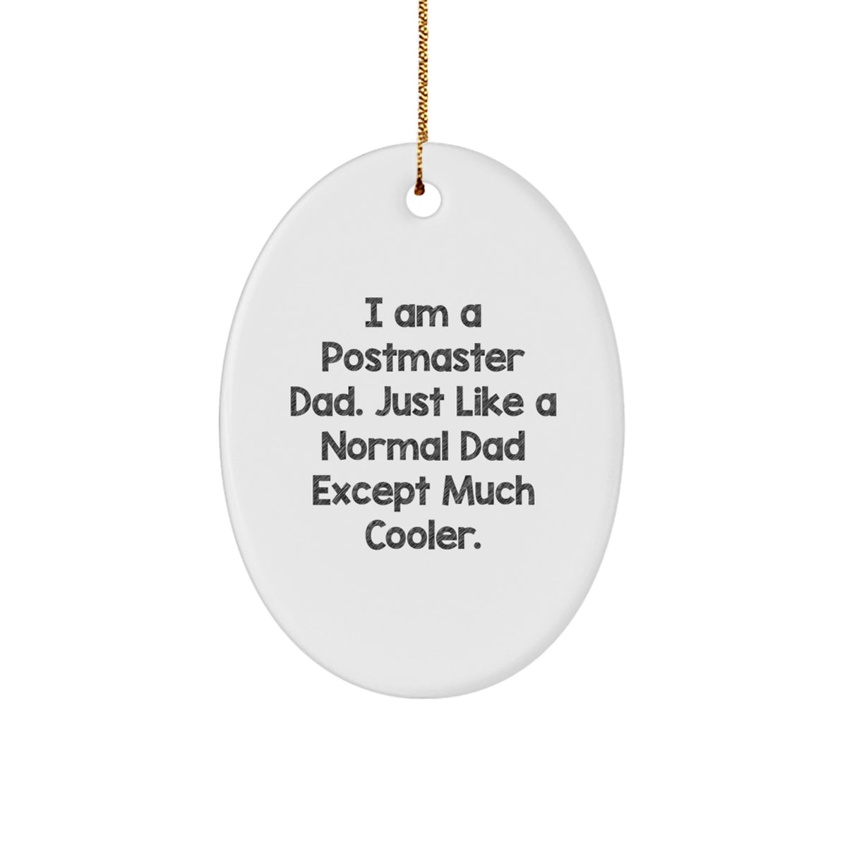 Postmaster Dad Christmas Vibrant Ornament Keepsake for Him Gift - Image 1