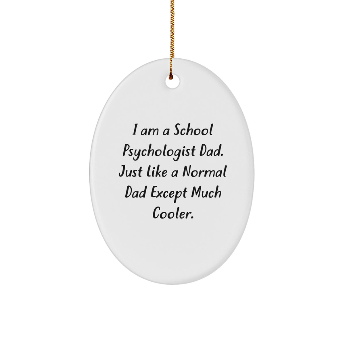 Favorite School Psychologist Oval Ornament for Kids Christmas Gift - Image 1