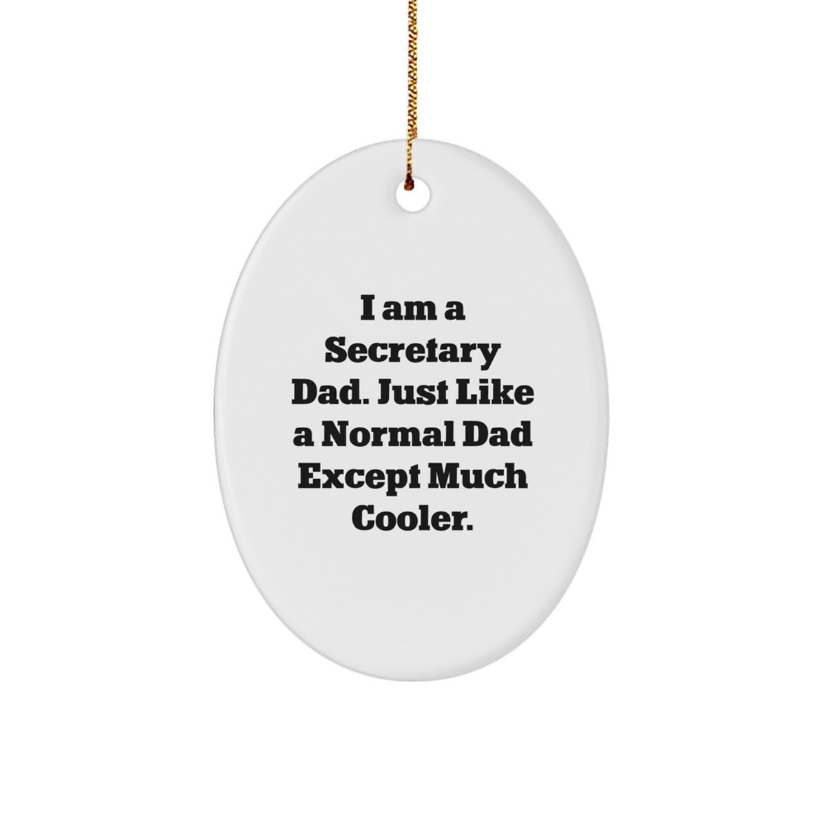 Secretary Dad Keepsake Christmas Ornament for Him Holiday Gift - Image 1