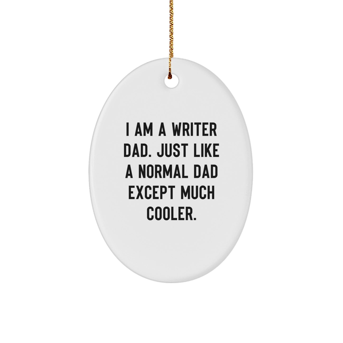 Favorite Writer Dad Christmas Ornament for Kids Gift – Bright Holiday - Image 1