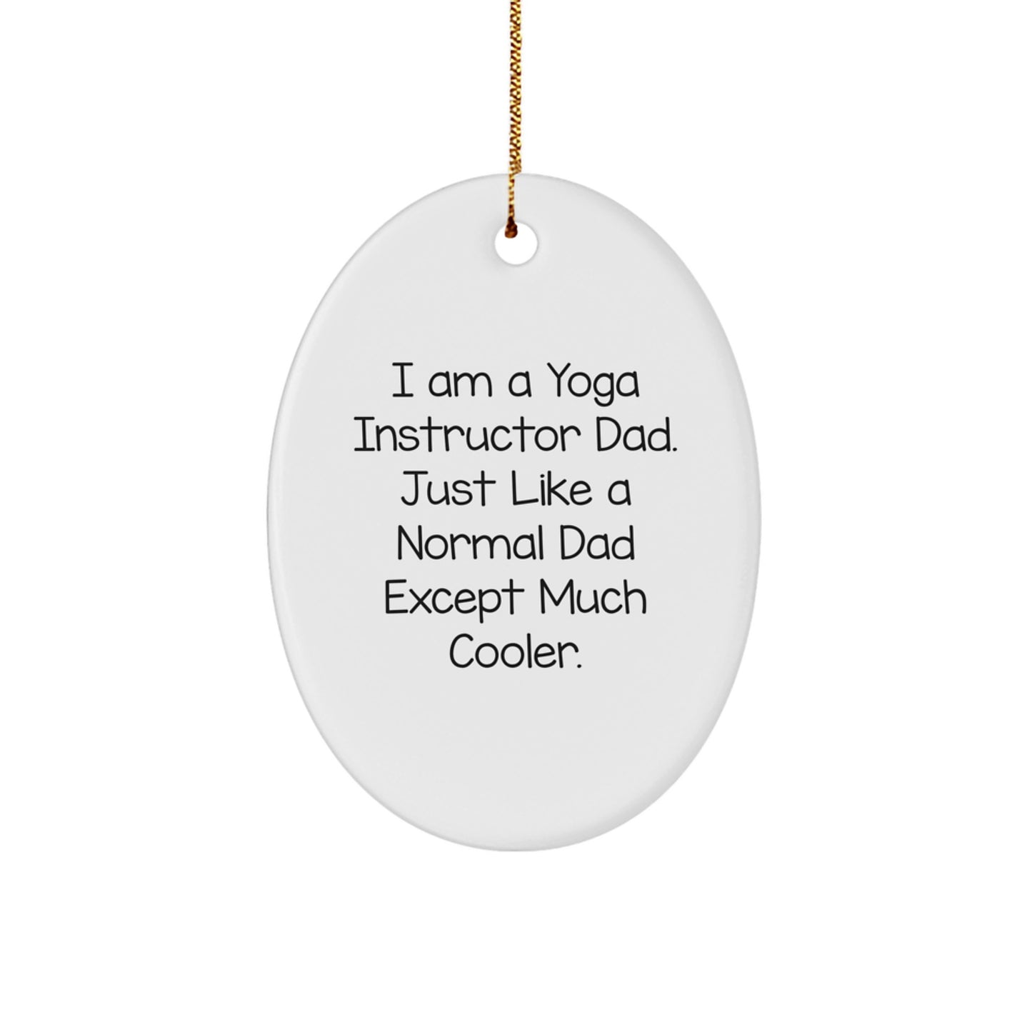 Yoga Instructor Oval Ornament for Family Treasure Christmas Gift - Image 1
