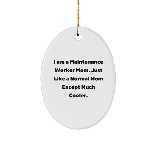 Christmas Gift for Her Maintenance Worker Mom Ornament Present - Image 1