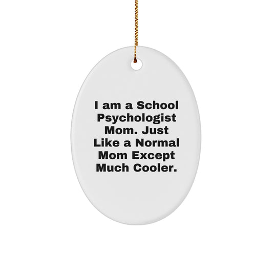 Christmas Unique Gift School Psychologist Mom Ornament for Her Present - Image 1