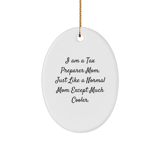 Cool Tax Preparer Mom Christmas Unique Gift Ornament for Friends – Novelty - Image 1