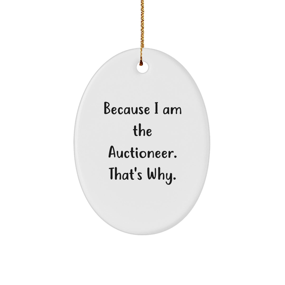 Auctioneer Christmas Ornament Present for Her Gift - Image 1