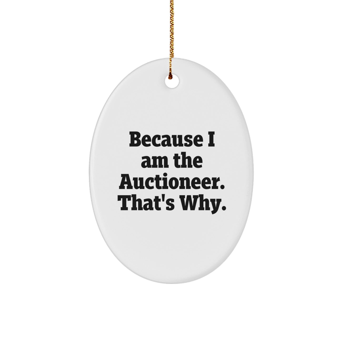 Auctioneer Favorite Christmas Ornament for Kids Gift - Image 1