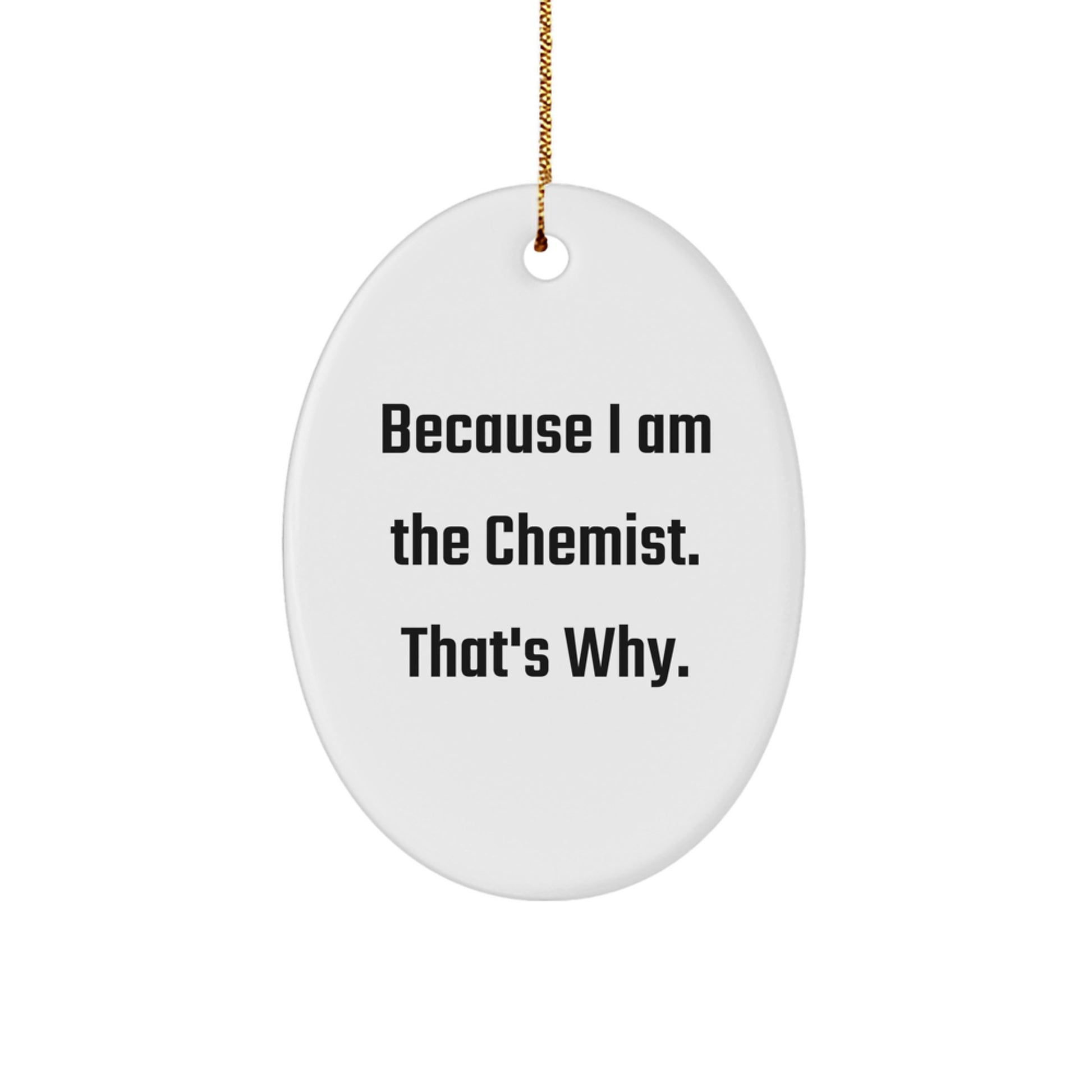 Chemist Oval Christmas Ornament for Coworkers Idea Holiday Gift - Image 1