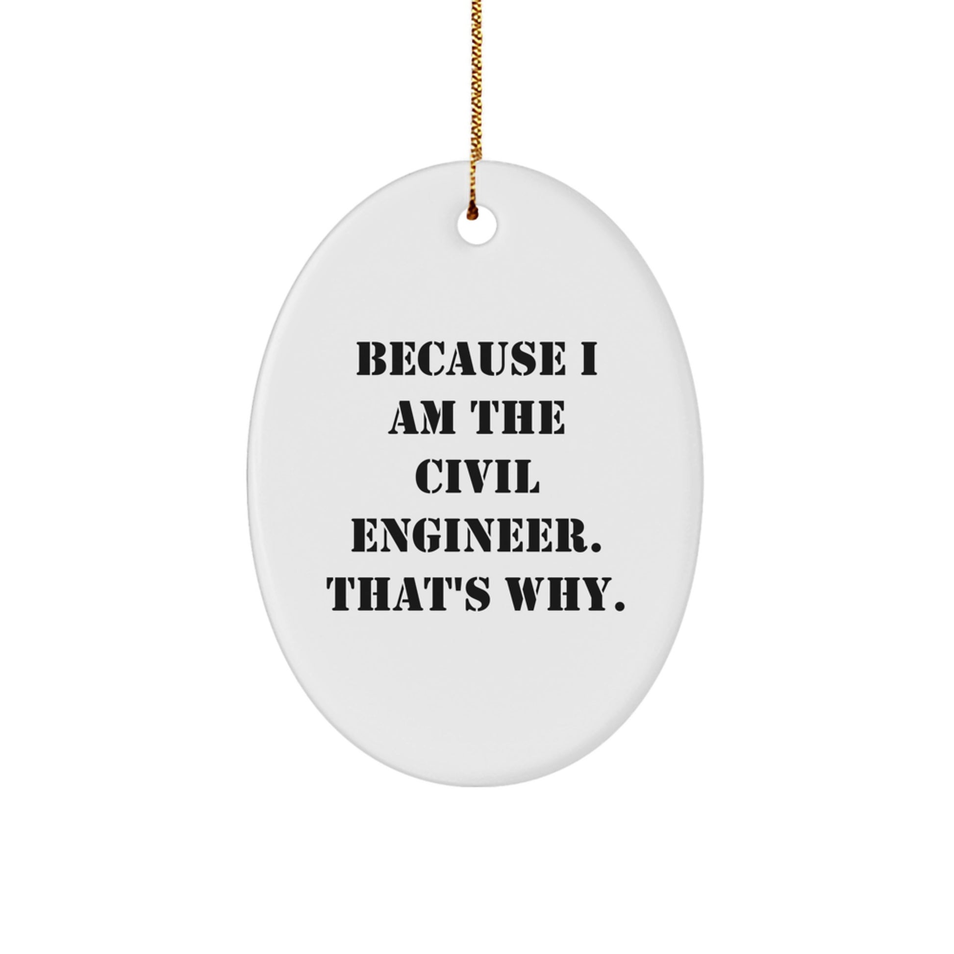 Civil Engineer Keepsake Christmas Ornament for Him Gift - Image 1