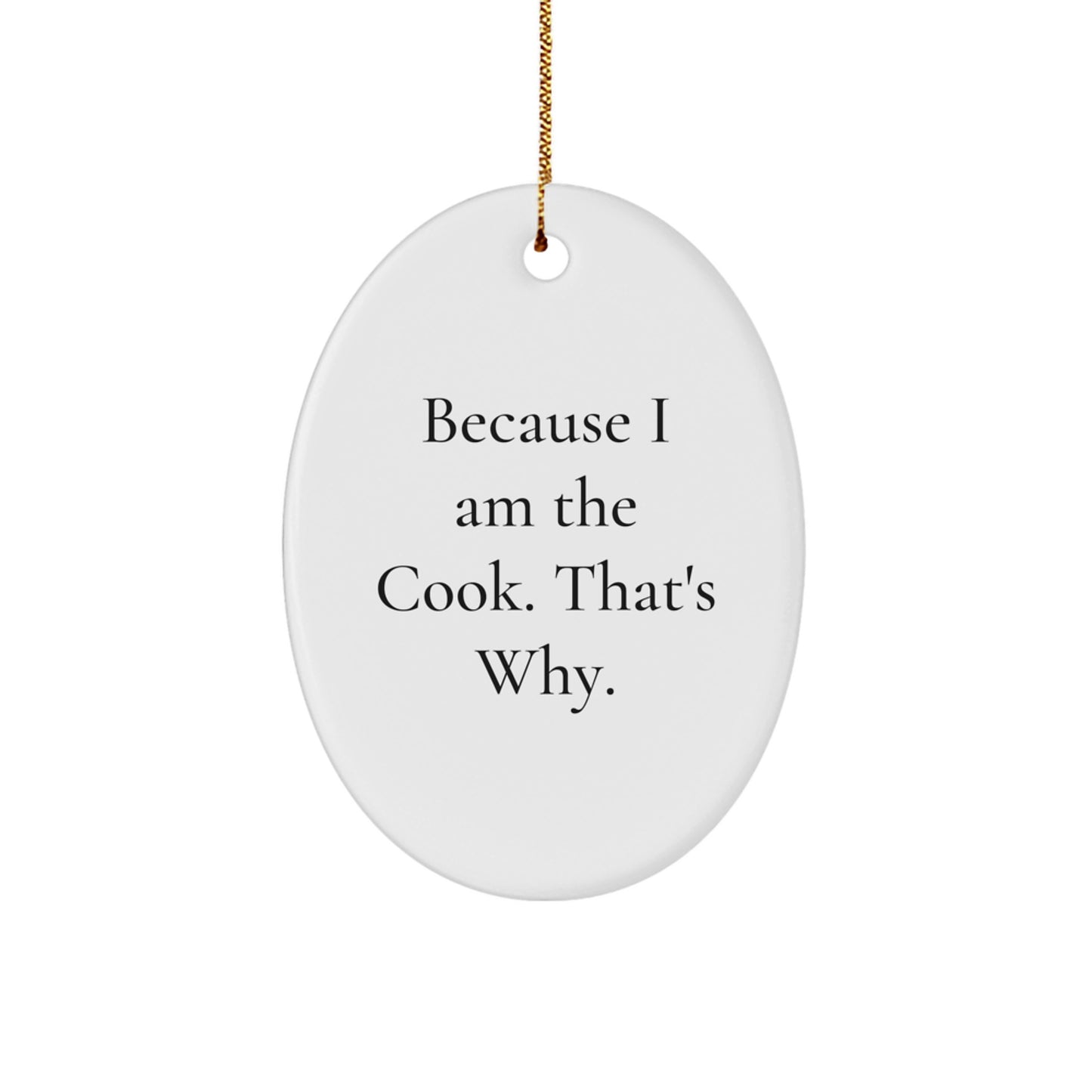 Christmas Gift Oval Ornament for Her Present – Cook Niche Holiday - Image 1