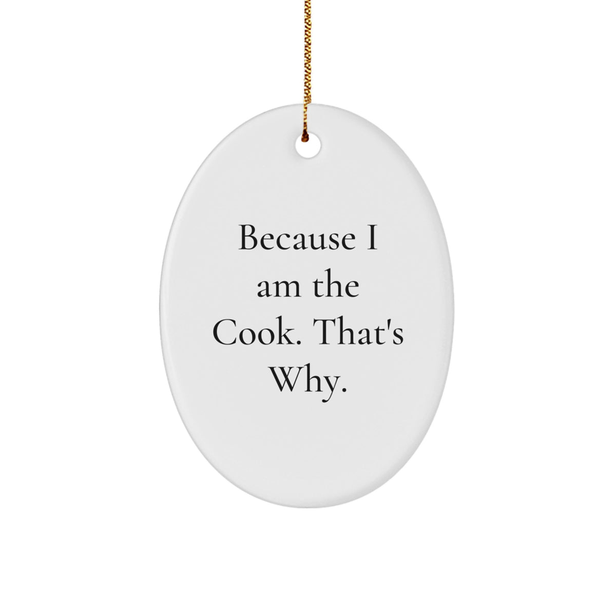 Christmas Gift Oval Ornament for Her Present – Cook Niche Holiday - Image 1