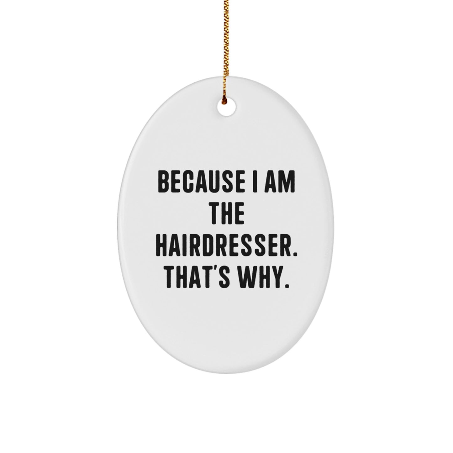 Hairdresser Oval Christmas Ornament Gift for Coworkers Idea Holiday - Image 1