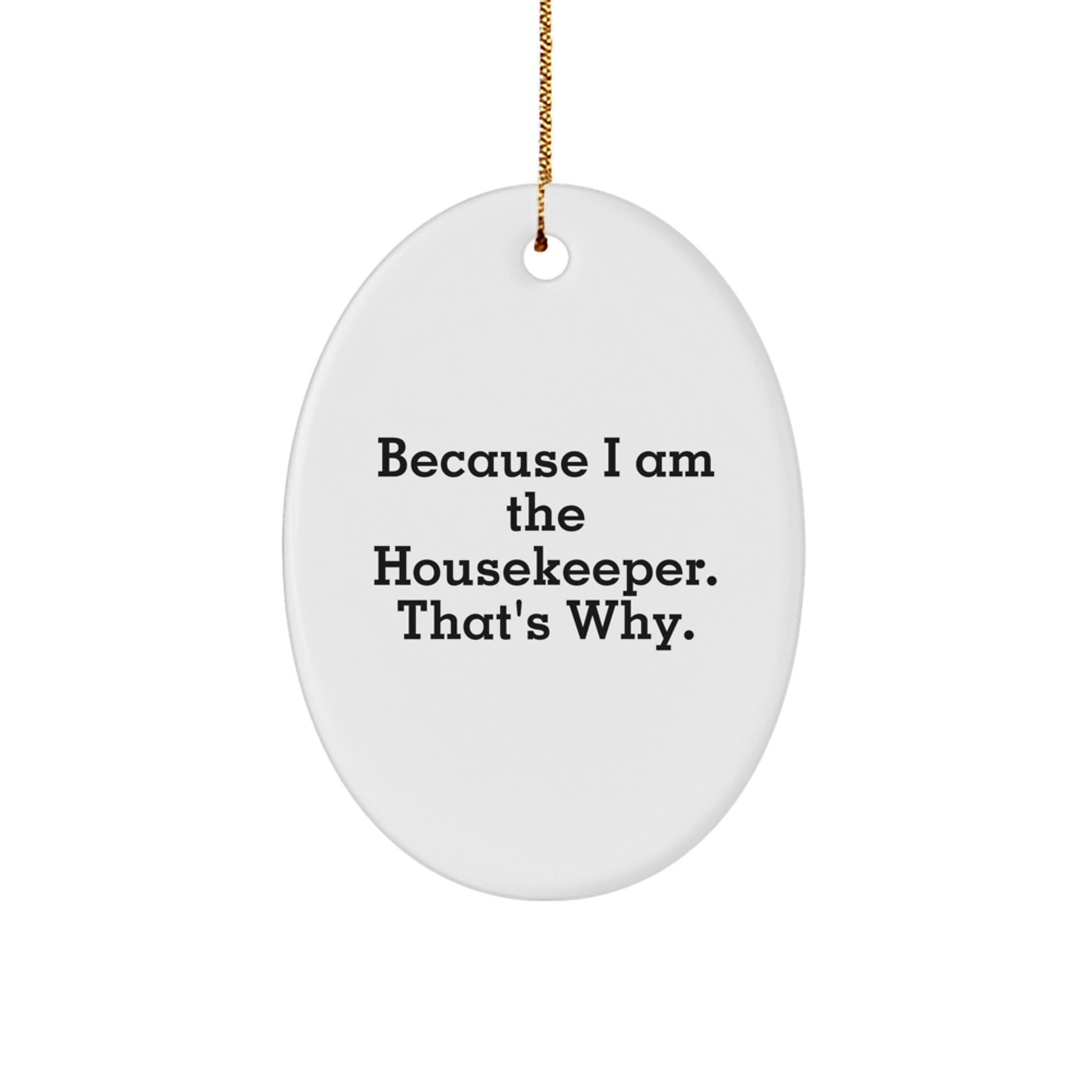 Housekeeper Oval Christmas Ornament Favorite for Kids Christmas Gift - Image 1