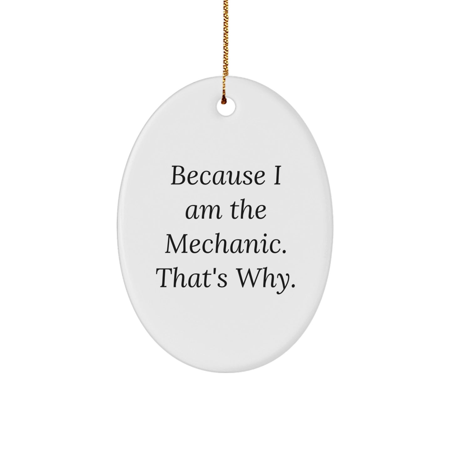 Bold Mechanic Christmas Ornament Gift for Friends - Image 1