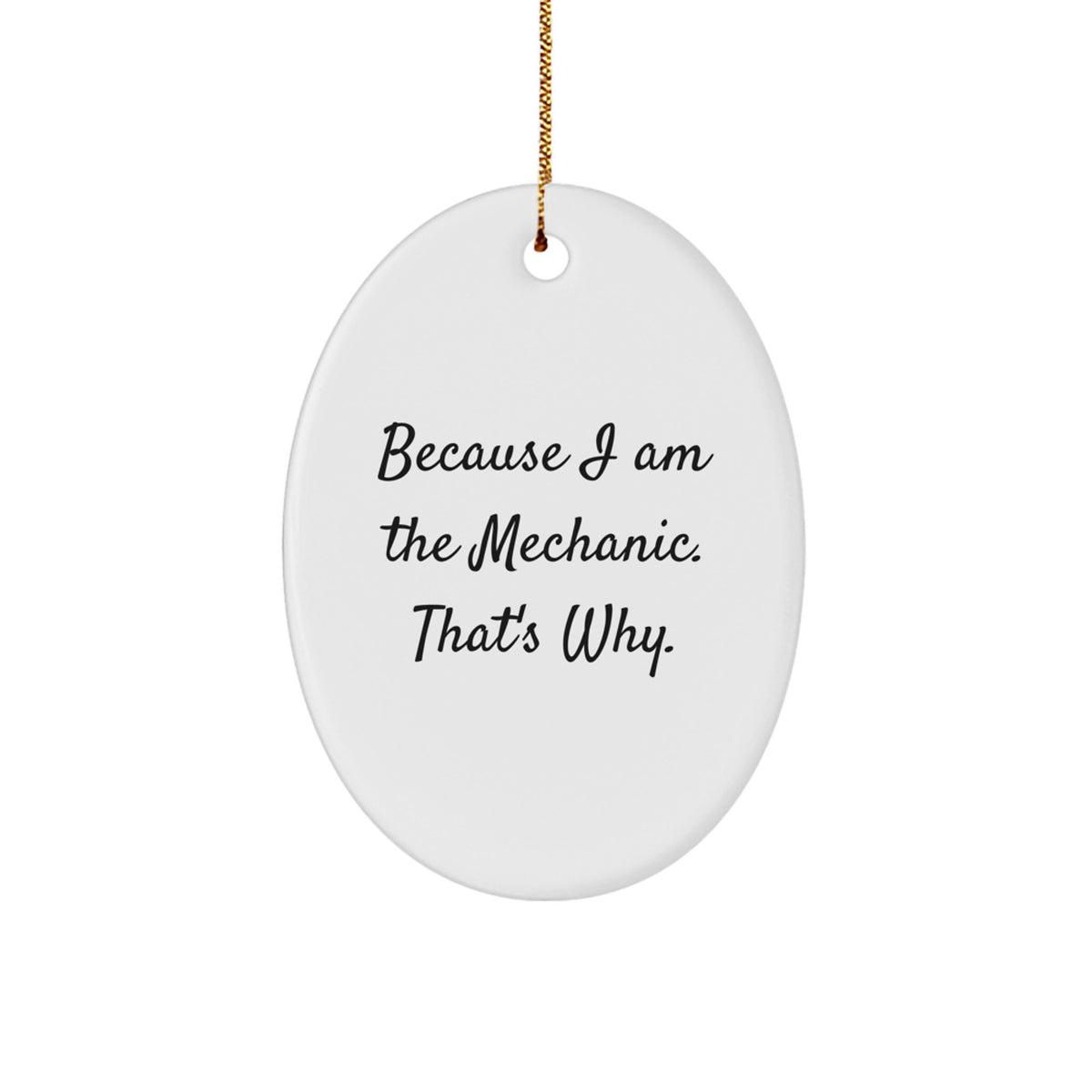 Mechanic Oval Ornament Idea Christmas Gift and Coworkers Team - Image 1