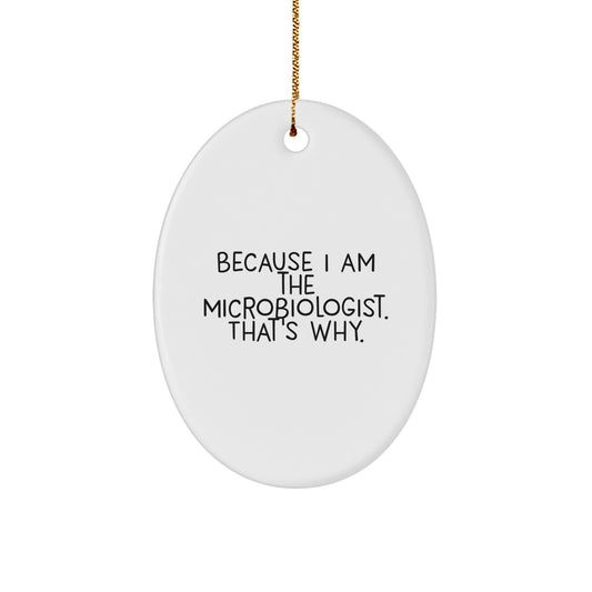 Christmas Ornament Gift For Coworkers - Microbiologist Idea Because I Am - Image 1