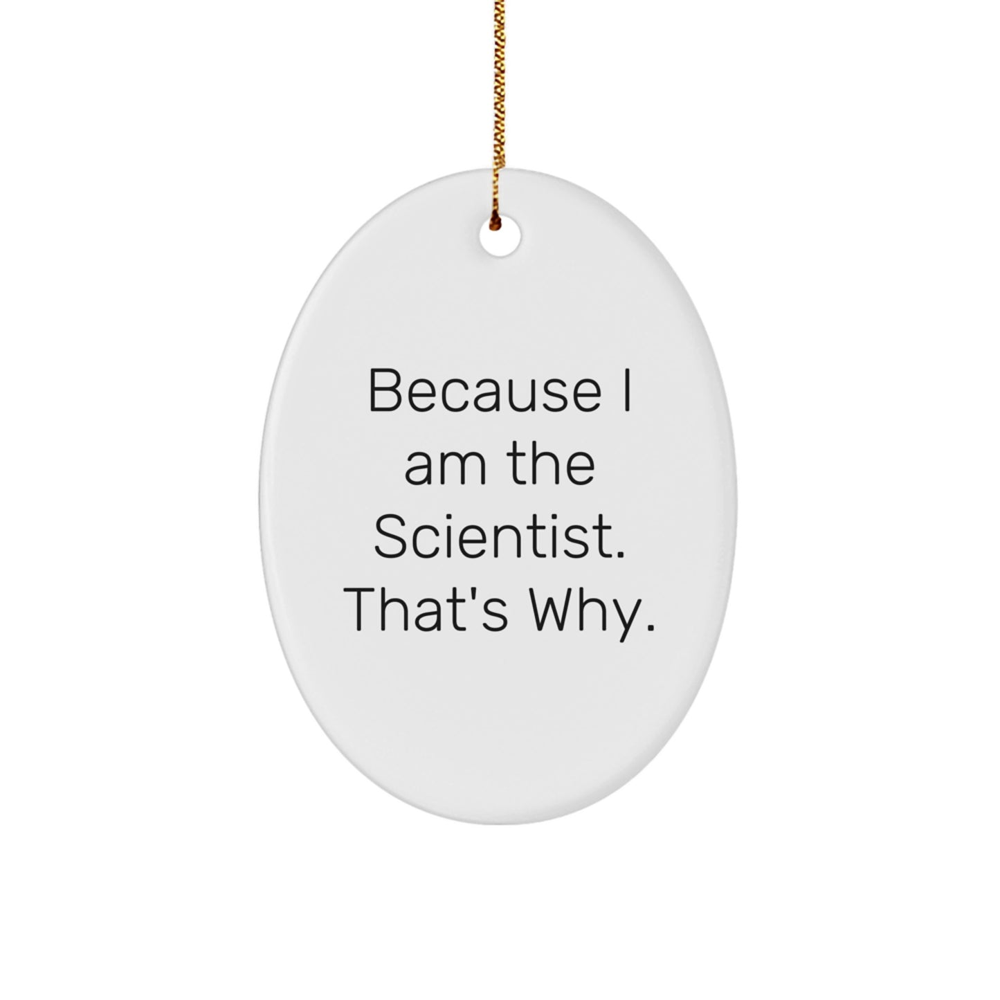Scientist Oval Ornament Idea for Coworkers Christmas Gift - Image 1