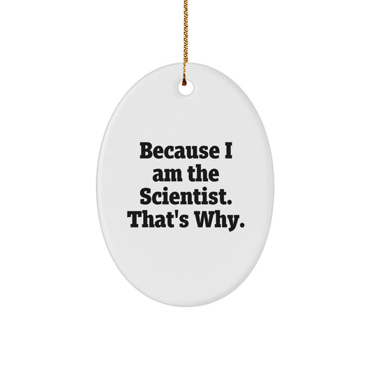 Scientific Scientist Keepsake Christmas Elegant Ornament for Him Gift - Image 1