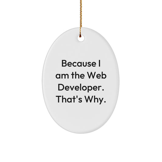 Family Web Developer Bright Christmas Ornament and Love Gift for Family - Image 1